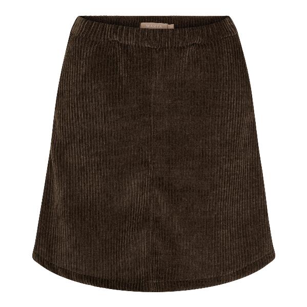 Mørkebrun Marta fløjlsnederdel