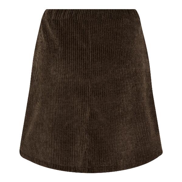Mørkebrun Marta fløjlsnederdel