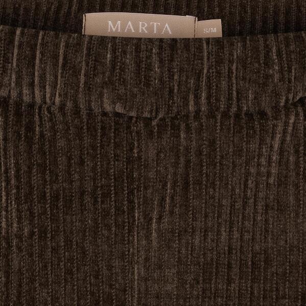 Mørkebrun Marta fløjlsnederdel