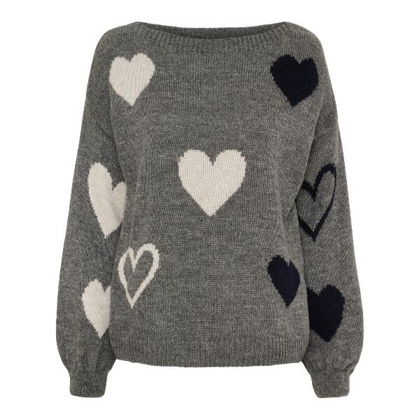 Grå strikbluse fra Marta