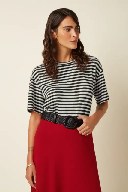 Sort elastisk King Louie bælte