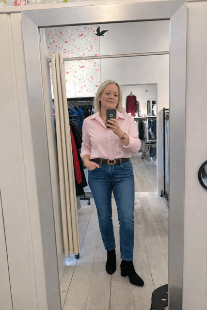 Rosafarvet skjorte fra Mongul