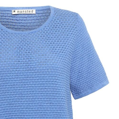 Lyseblå bluse  fra Mansted strik