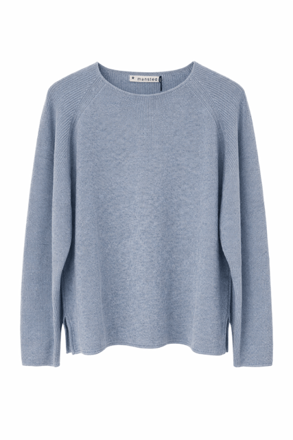 Denimblå Mansted bluse