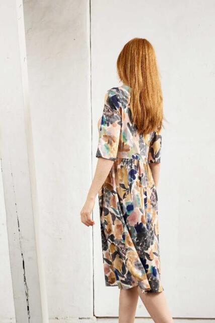 Mansted kjole med print