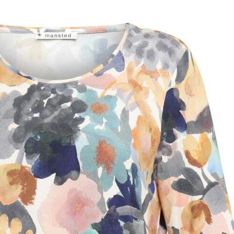 Mansted kjole med print