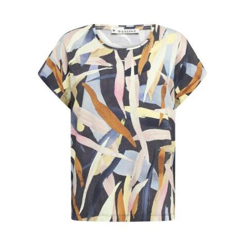 Bluse med gråt print fra Mansted