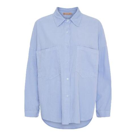 Lyseblå Marta fløjlsskjorte