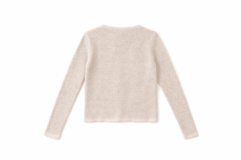 Mansted cardigan i lys havre