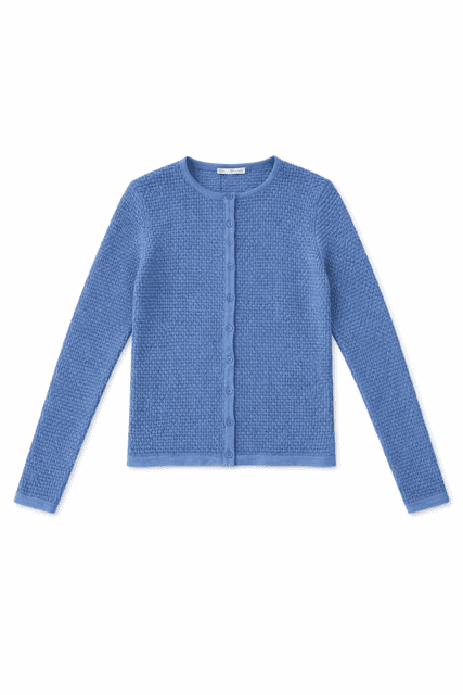 Mansted cardigan i klar blå