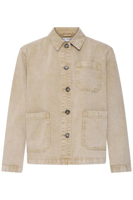 Sand farvet Pulzjeans  jakke i denim