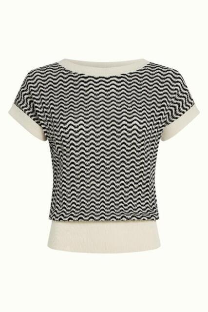 Sort/hvid King Louie bluse