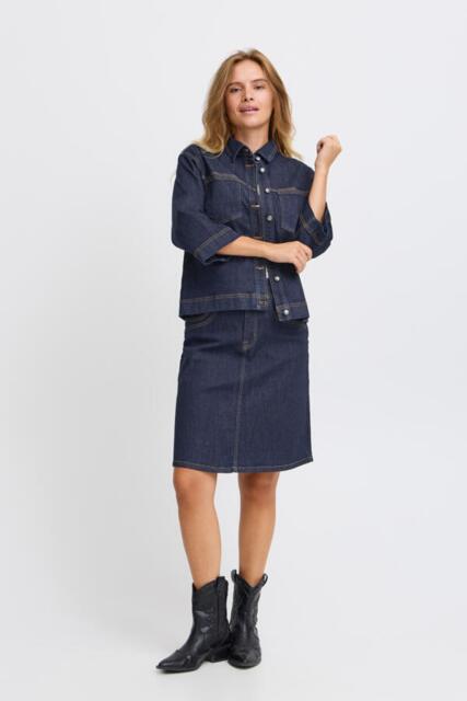 Mørkeblå Pulz jeans jakke