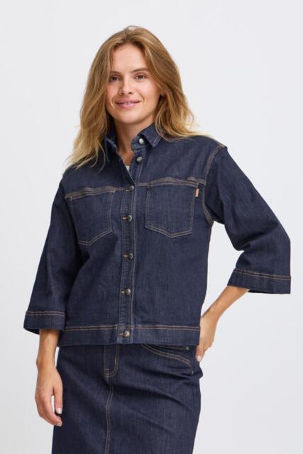 Mørkeblå Pulz jeans jakke