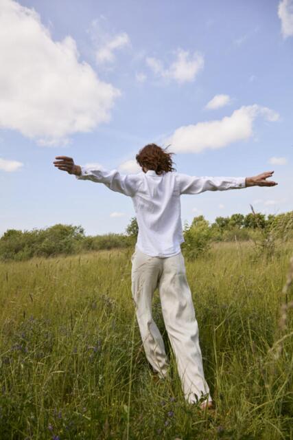 Sandfarvede 7/8 hørbukser