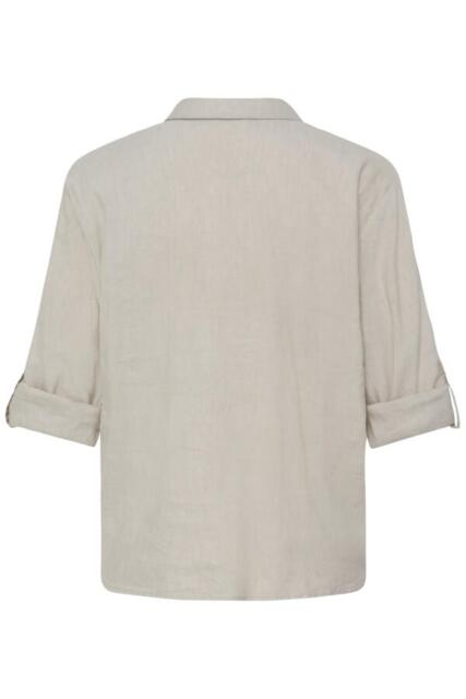 Sandfarvet  Pulzjeans hørskjorte