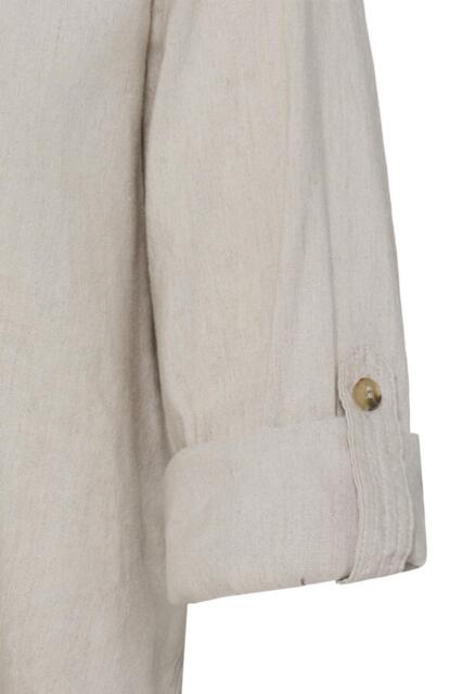 Sandfarvet  Pulzjeans hørskjorte