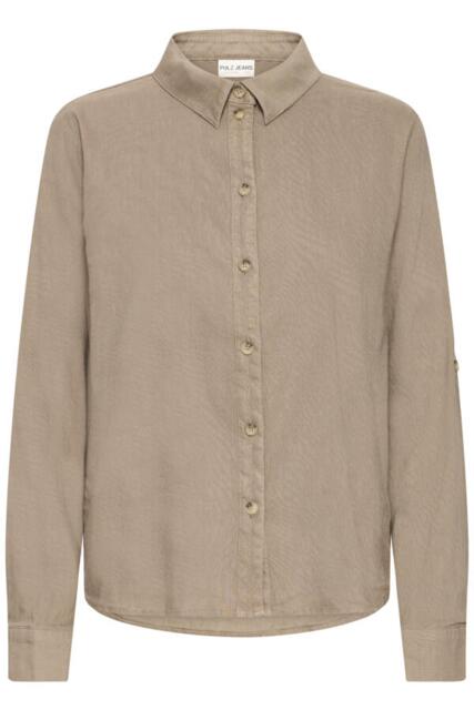 Valnød farvet Pulzjeans hørskjorte