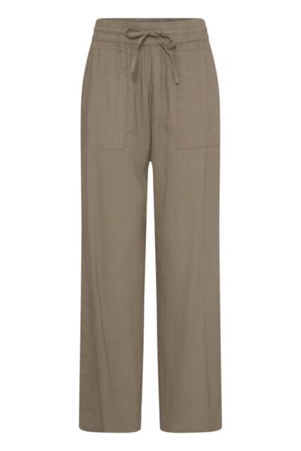 Valnød farvet Pulzjeans hørbukser