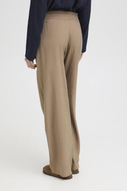 Valnød farvet Pulzjeans hørbukser