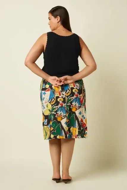 Sort strikket King Louie top