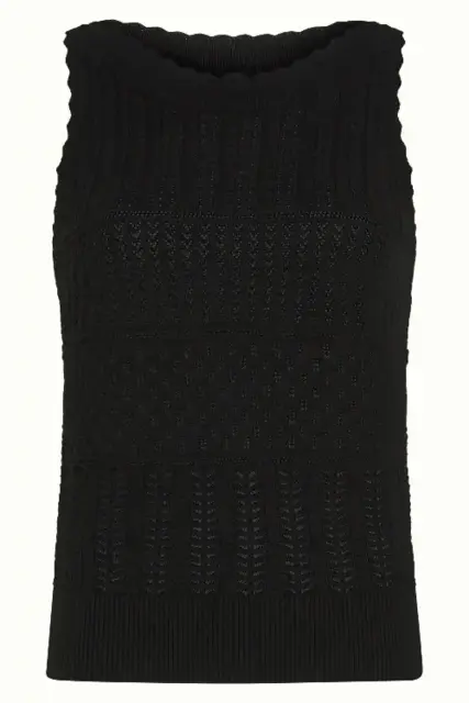 Sort strikket King Louie top