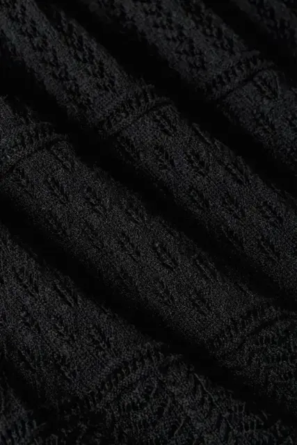 Sort strikket King Louie top