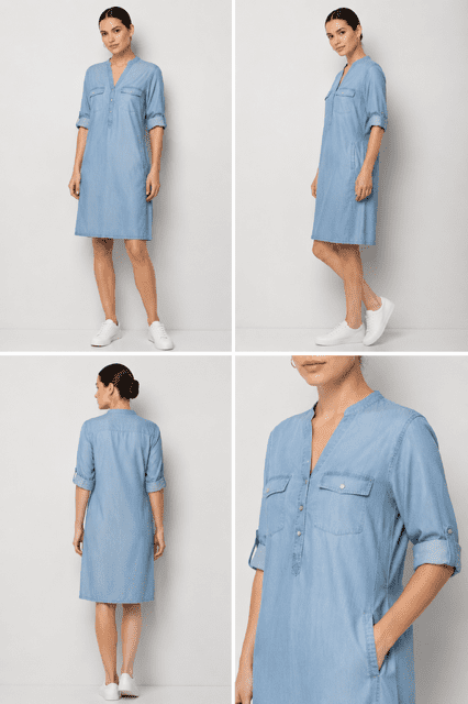 Lyseblå denimkjole fra Bessie