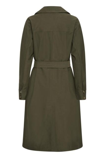 Olivengrøn Trenchcoat fra Pulz Jeans