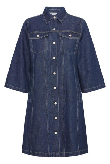 Mørkeblå Pulz Jeans denimkjole