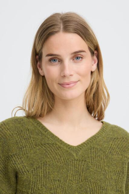 Olivengrøn Pulz Jeans bluse