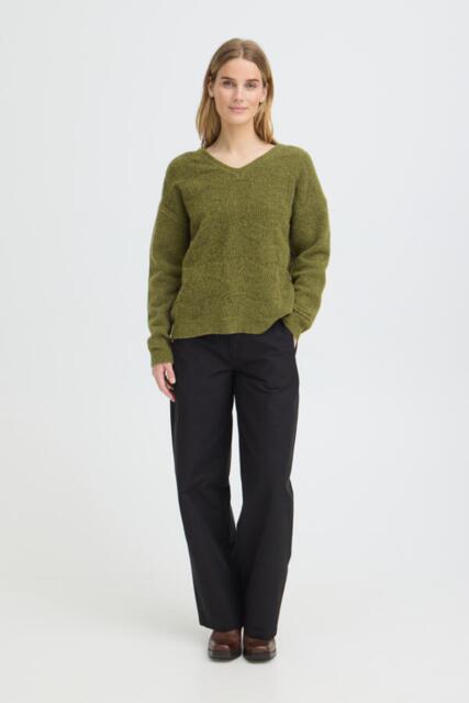 Olivengrøn Pulz Jeans bluse