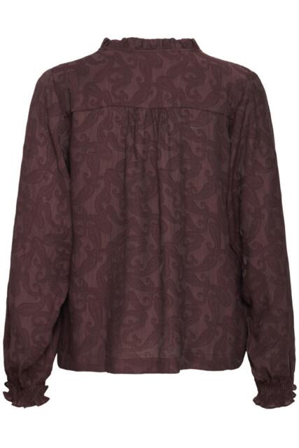Mørkebrun skjortebluse fra Pulz Jeans