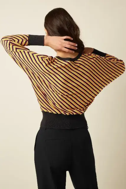 King Louie bluse med diagonale striber