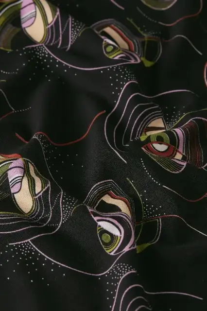 Sort King Louie skjortebluse med print