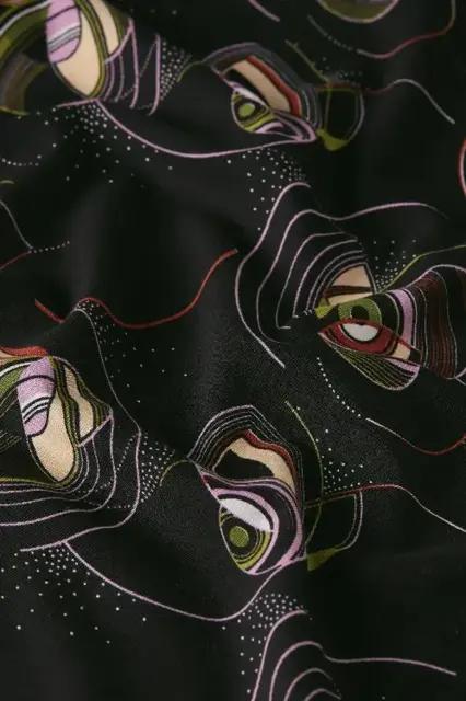 King Louie nederdel med art deco print