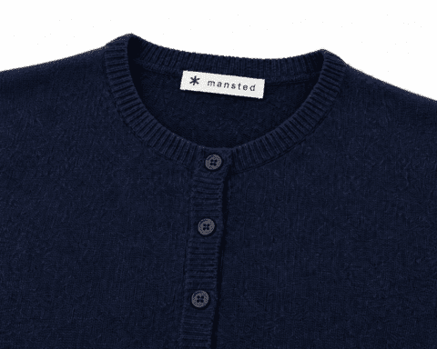 Mørkeblå Mansted yakuld cardigan