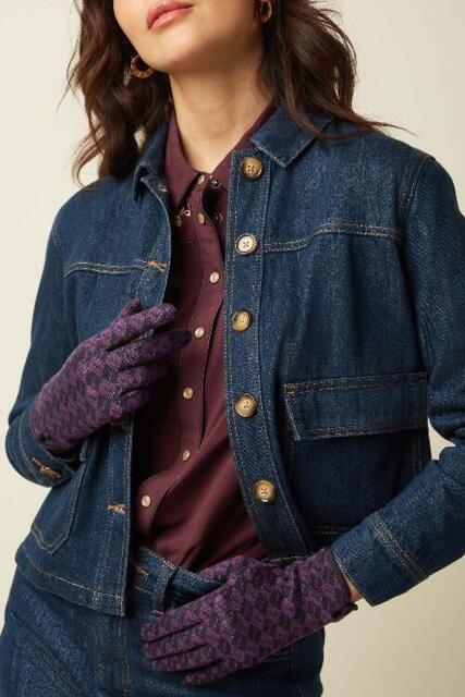 Jerseyhandsker med grafisk mønster
