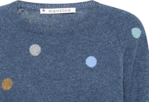 Blå Mansted bluse i merino