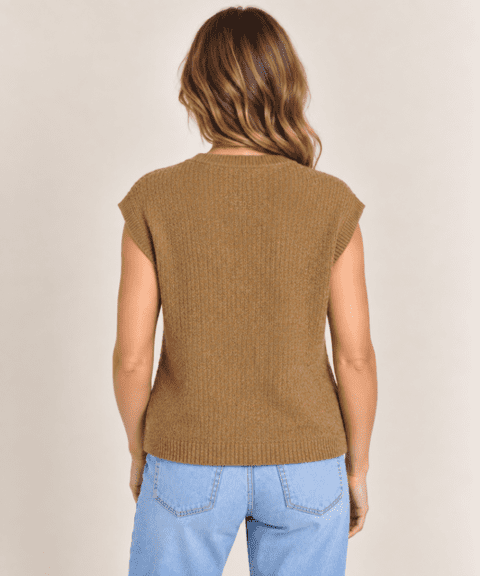 Khaki farvet  Mansted strik vest