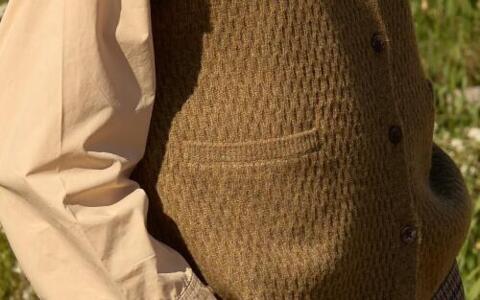 Khaki farvet  Mansted strik vest