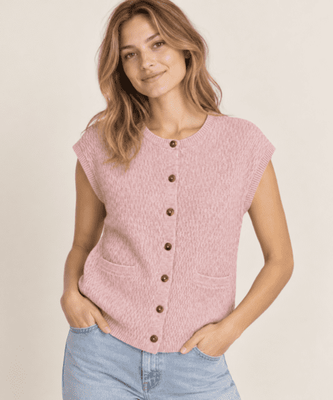 Rosa strikvest fra Mansted