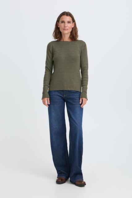 Pulzjeans bluse i støvet grøn