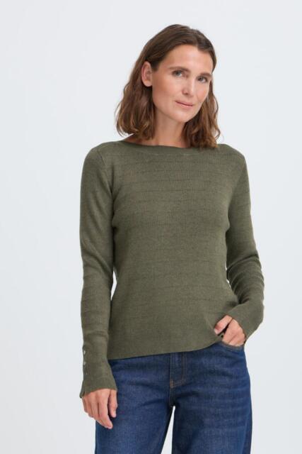 Pulzjeans bluse i støvet grøn