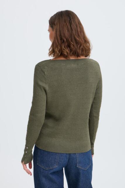 Pulzjeans bluse i støvet grøn