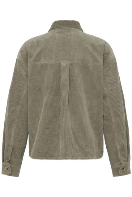 Salviefarvet Pulzjeans skjortejakke