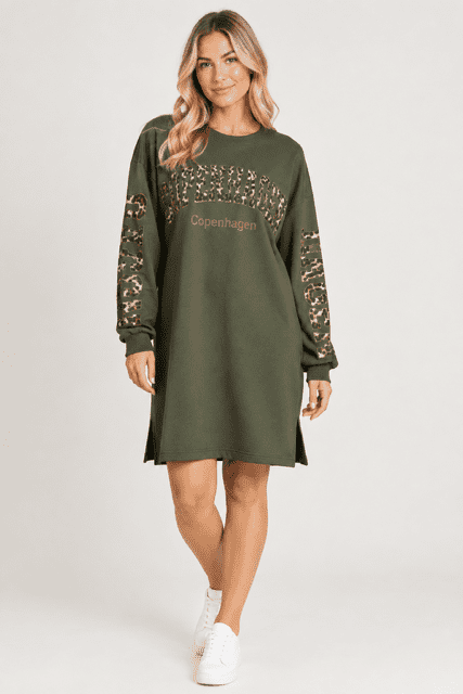 Grøn Marta du chateau sweatshirtkjole