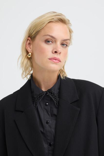 Sort Pulzjeans oversize blazer