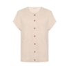 Beige uldvest fra Mansted