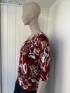 Bordeaux  Mongul bluse med print